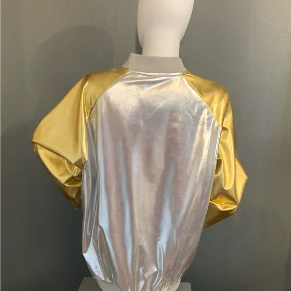 Jogal Style Metallic Silver and Gold Women's Jacket - Picture 3 of 6
